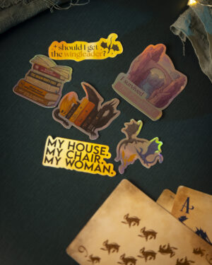 Stickers Alas de Sangre x5